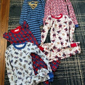 Hanna Andersson Superhero Pajama Set - Blue, Red, White